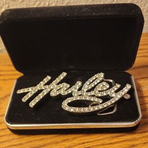 Harley Davidson Rhinestone Belt Buckle